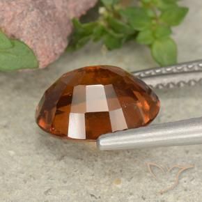 granate hessonita Naranja oscuro natural de 2.84 ct, Ovalada, VS