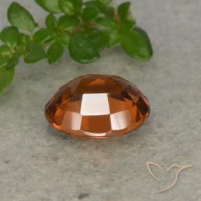 granate hessonita Ámbar naranja natural de 1.80 ct, Ovalada, VS
