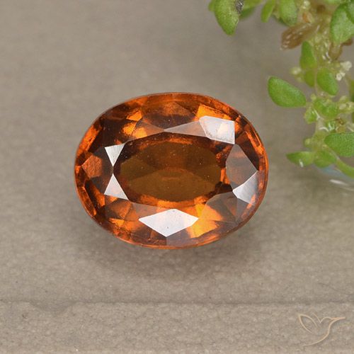 1.85ct Natural Naranja fuego Granate Hessonita, Ovalada, VS