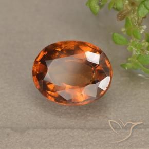 granate hessonita Naranja fuego natural de 1.85 ct, Ovalada, VS