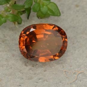 granate hessonita Naranja oscuro natural de 1.74 ct, Ovalada, VS