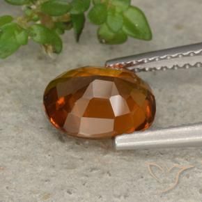 granate hessonita Naranja oscuro natural de 1.74 ct, Ovalada, VS