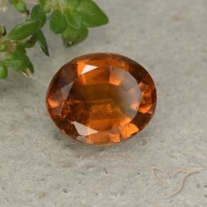 granate hessonita Naranja oscuro natural de 1.82 ct, Ovalada, VS-SI