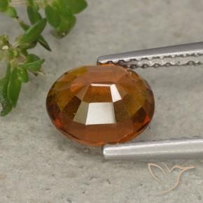 granate hessonita Naranja oscuro natural de 1.82 ct, Ovalada, VS-SI