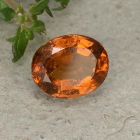 granate hessonita Naranja oscuro natural de 1.90 ct, Ovalada, VS-SI
