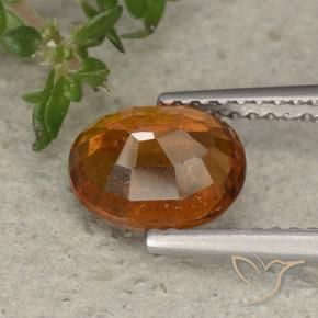 granate hessonita Naranja oscuro natural de 1.90 ct, Ovalada, VS-SI