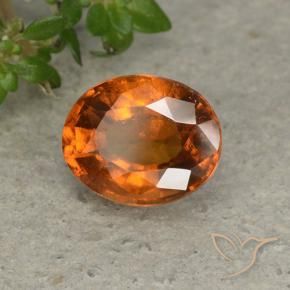 granate hessonita Naranja oscuro natural de 1.84 ct, Ovalada, VS-SI