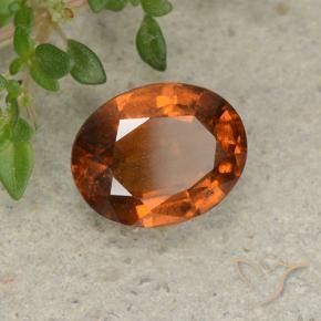 Granate hessonita naranja natural de 2,26 ct, corte óvalo, VS-SI