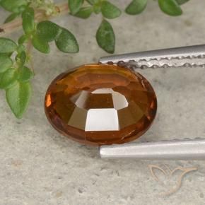 Granate hessonita naranja natural de 2,26 ct, corte óvalo, VS-SI