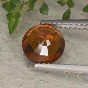 granate hessonita Naranja oscuro natural de 1.78 ct, Redondo, VS-SI