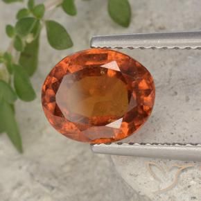 granate hessonita Naranja rojizo natural de 2.20 ct, Ovalada, VS-SI