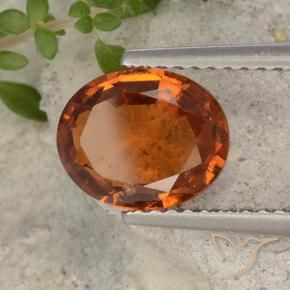 granate hessonita Naranja oscuro medio natural de 1.90 ct, Ovalada, VS