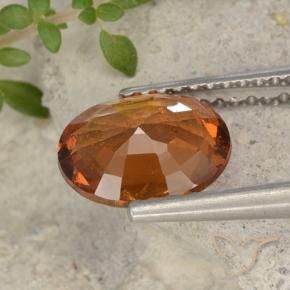 granate hessonita Naranja oscuro medio natural de 1.90 ct, Ovalada, VS