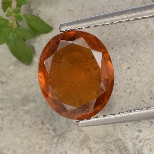 2.71ct Natural Naranja oscuro medio Granate Hessonita, Ovalada, VS
