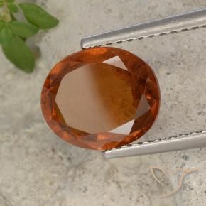 granate hessonita Naranja oscuro medio natural de 2.71 ct, Ovalada, VS