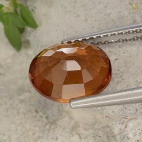 granate hessonita Naranja oscuro medio natural de 2.71 ct, Ovalada, VS