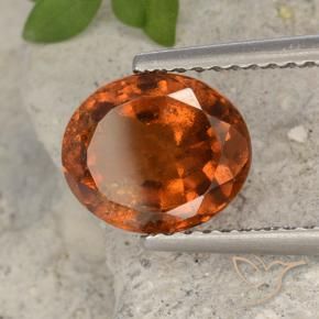 granate hessonita Naranja oscuro natural de 2.40 ct, Ovalada, VS-SI