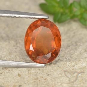 granate hessonita Naranja oscuro natural de 1.96 ct, Ovalada, VS