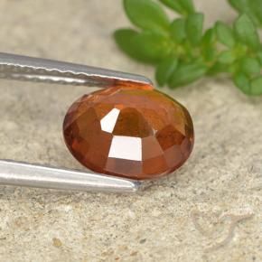 granate hessonita Naranja oscuro natural de 1.96 ct, Ovalada, VS