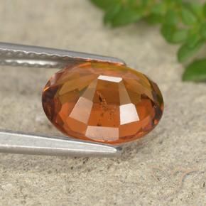 granate hessonita Naranja oscuro medio natural de 2.27 ct, Ovalada, VS-SI