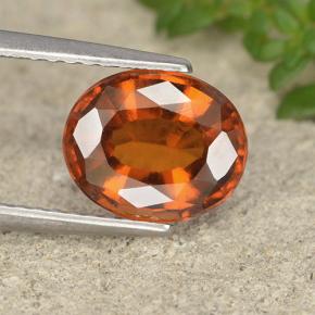 granate hessonita Naranja natural de 2.28 ct, Corte Óvalo, VVS-VS