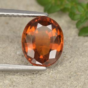 granate hessonita Naranja natural de 2.28 ct, Corte Óvalo, VVS-VS