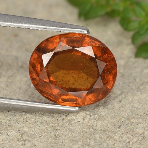 2.61ct Natural Ámbar naranja Granate Hessonita, Ovalada, VS-SI