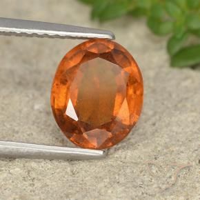 granate hessonita Naranja medio natural de 2.24 ct, Ovalada, VS