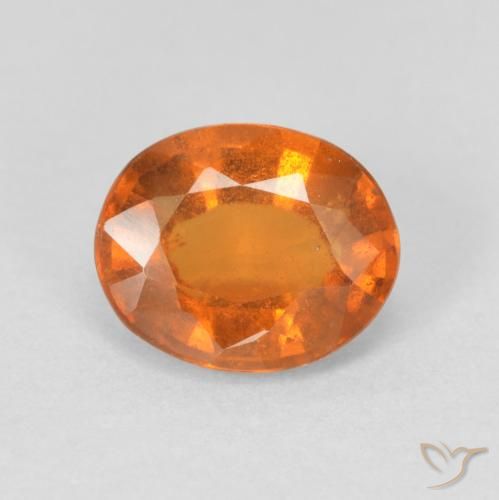 1.97ct Natural Naranja oscuro Granate Hessonita, Ovalada, VS-SI