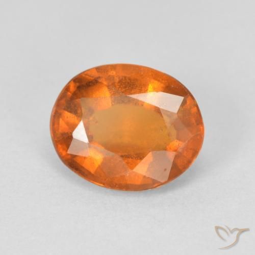 granate hessonita Naranja oscuro natural de 1.97 ct, Ovalada, VS-SI