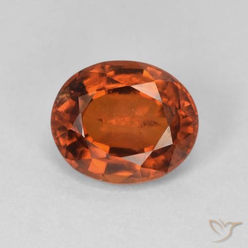2.76ct Natural Naranja oscuro Granate Hessonita, Ovalada, VS