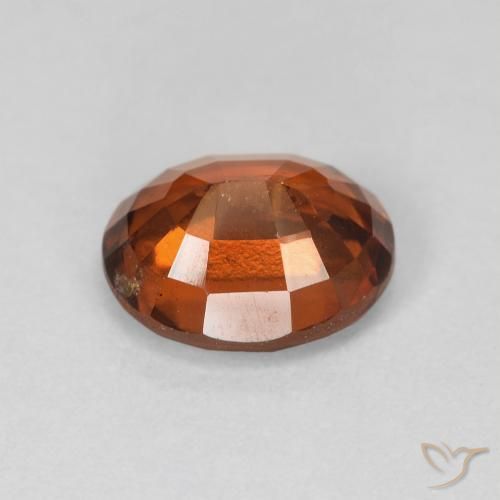 granate hessonita Naranja oscuro natural de 2.76 ct, Ovalada, VS