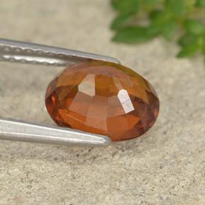 granate hessonita Naranja oscuro medio natural de 2.05 ct, Corte Óvalo, VS-SI