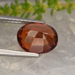 Granate hessonita rojo natural de 2,23 ct, corte óvalo, VS-SI