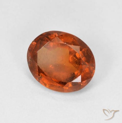 granate hessonita Naranja oscuro natural de 2.13 ct, Ovalada, VS-SI