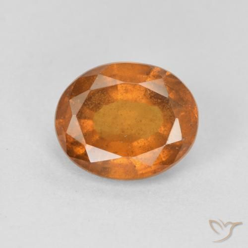 2.19ct Natural Medium Dark-Orange Granate Hessonita, Ovalada, VS-SI