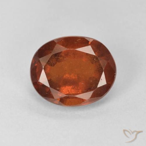 2.27ct Natural Naranja oscuro granate hessonita, Ovalada, VS-SI