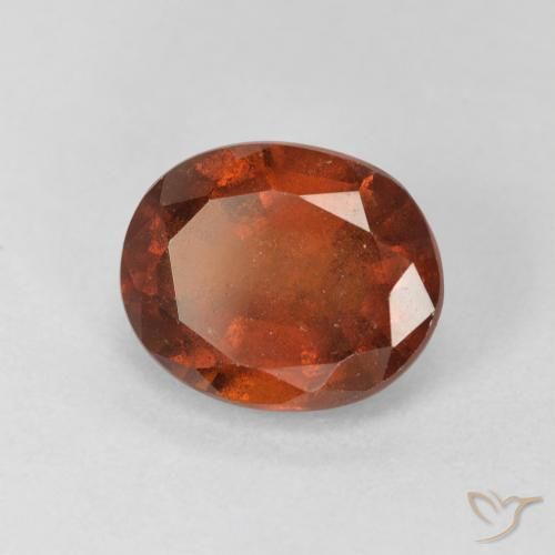 granate hessonita Naranja oscuro natural de 2.27 ct, Ovalada, VS-SI