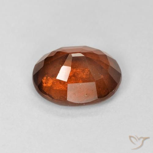 granate hessonita Naranja oscuro natural de 2.27 ct, Ovalada, VS-SI