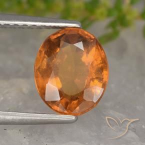 granate hessonita Naranja oscuro natural de 1.99 ct, Ovalada, VS-SI