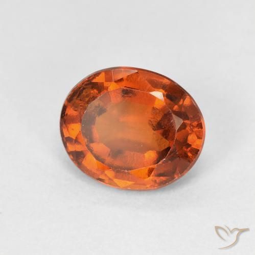 granate hessonita Naranja medio natural de 2.07 ct, Ovalada, VS