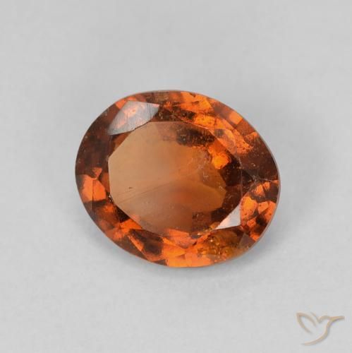 granate hessonita Naranja oscuro natural de 1.86 ct, Ovalada, VS-SI