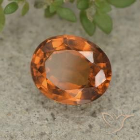 granate hessonita Naranja oscuro medio natural de 2.37 ct, Ovalada, VVS-VS
