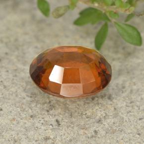 Granate hessonita naranja natural de 2,48 ct, corte óvalo, VVS-VS