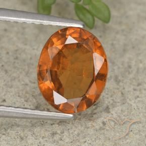 granate hessonita Naranja oscuro medio natural de 1.83 ct, Ovalada, VS-SI