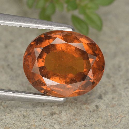 2.73ct Natural Ámbar naranja Granate Hessonita, Ovalada, VS-SI