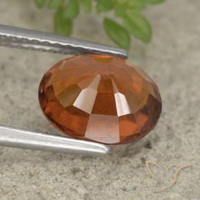 granate hessonita Ámbar naranja natural de 2.73 ct, Ovalada, VS-SI