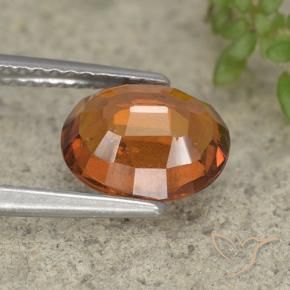 granate hessonita Naranja oscuro medio natural de 2.25 ct, Ovalada, VS-SI