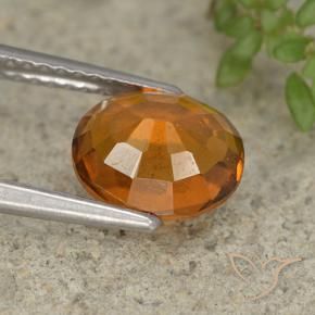 granate hessonita Naranja oscuro medio natural de 2.07 ct, Ovalada, VS