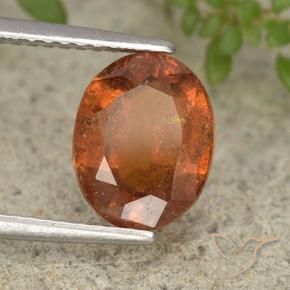 granate hessonita Ámbar naranja natural de 2.43 ct, Ovalada, VS-SI
